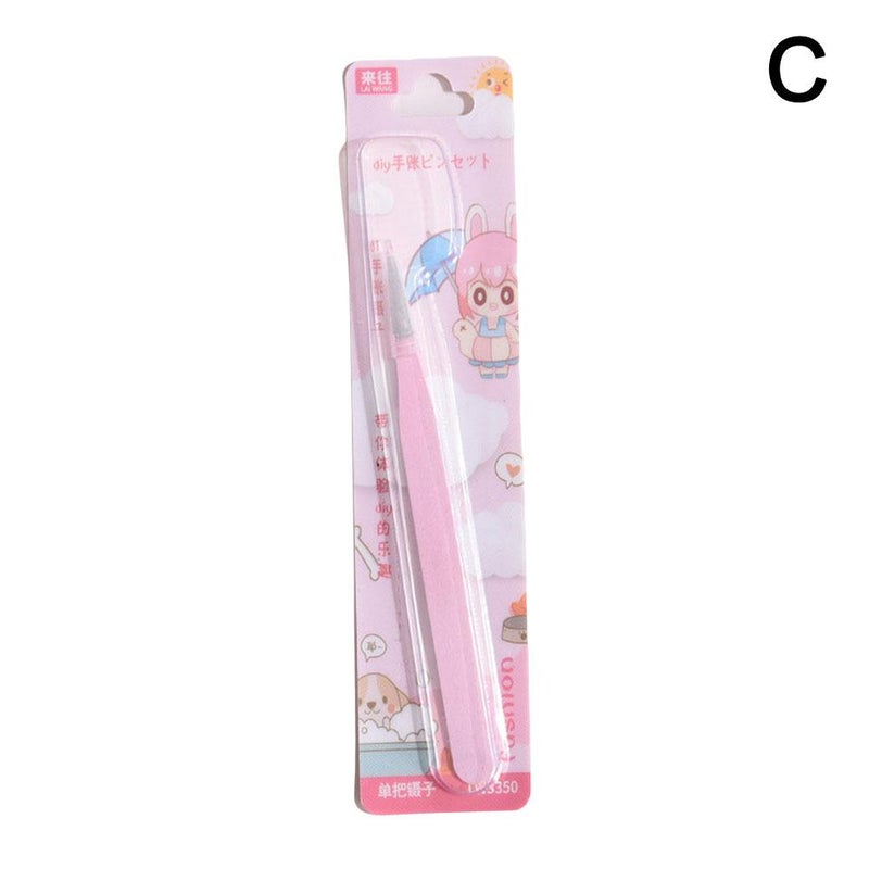 False eyelashes, colored tweezers, DIY tweezers, straight and curved tips, macaron candy colors